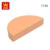 Non-Toxic 543Pcs/Lot 1748 1X2 Semi Circular Light Panel Building Blocks Moc Accessories Compatible With Brick Children Toys Gift