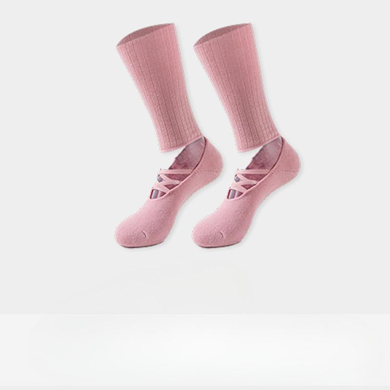 Chaussettes de sol à cerceau antidérapantes pour danse d'intérieur, Pilates, dos nu, yoga pour femmes printemps et automne
