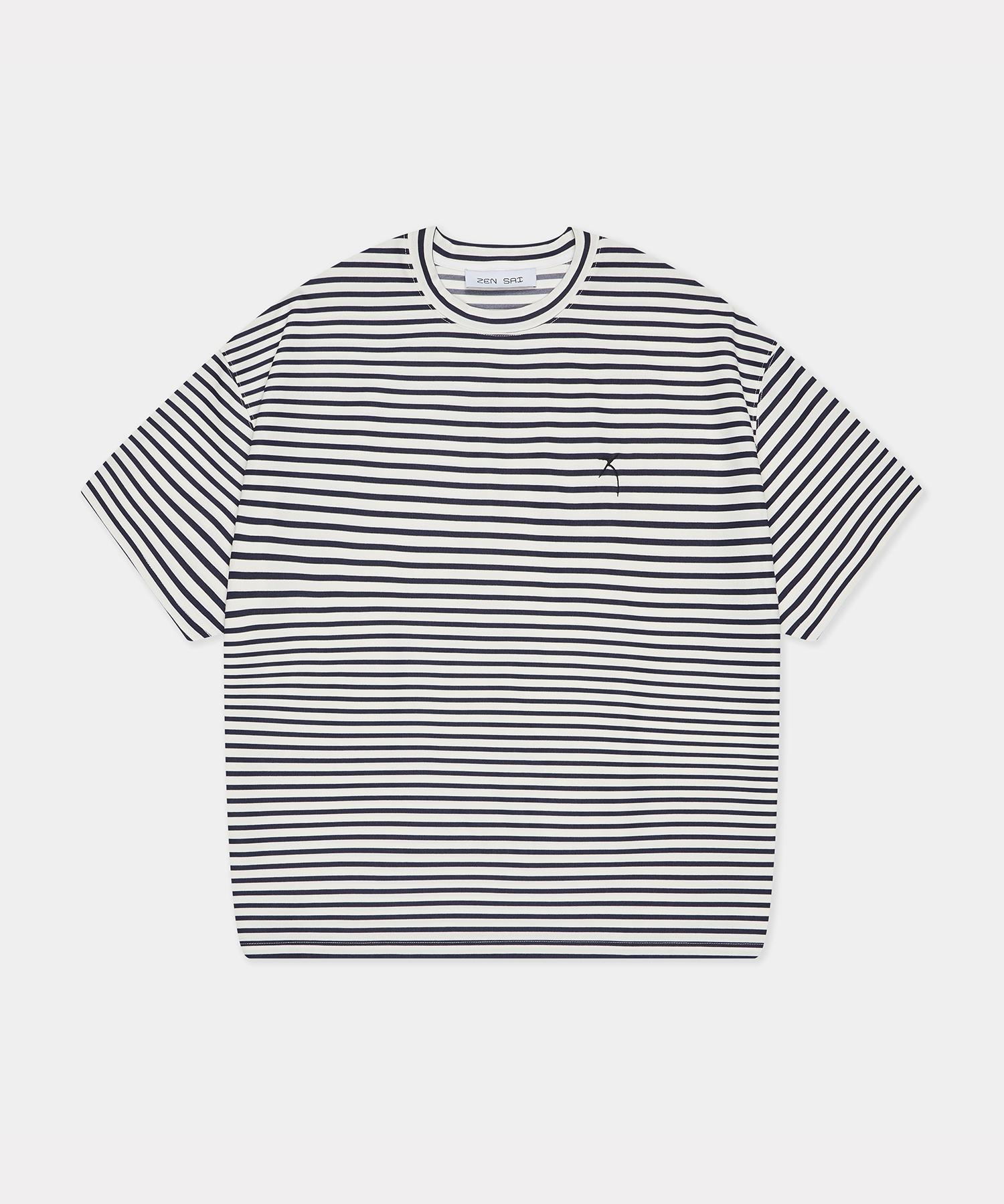 Zensai Striped T-Shirt Black L
