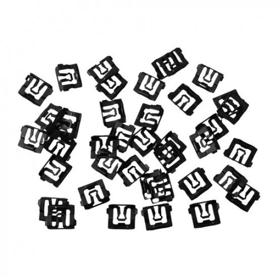 Black Windshield Or Rear Windo Trim Molding Clips For Ford 64-93 (Qty-40 Clips)