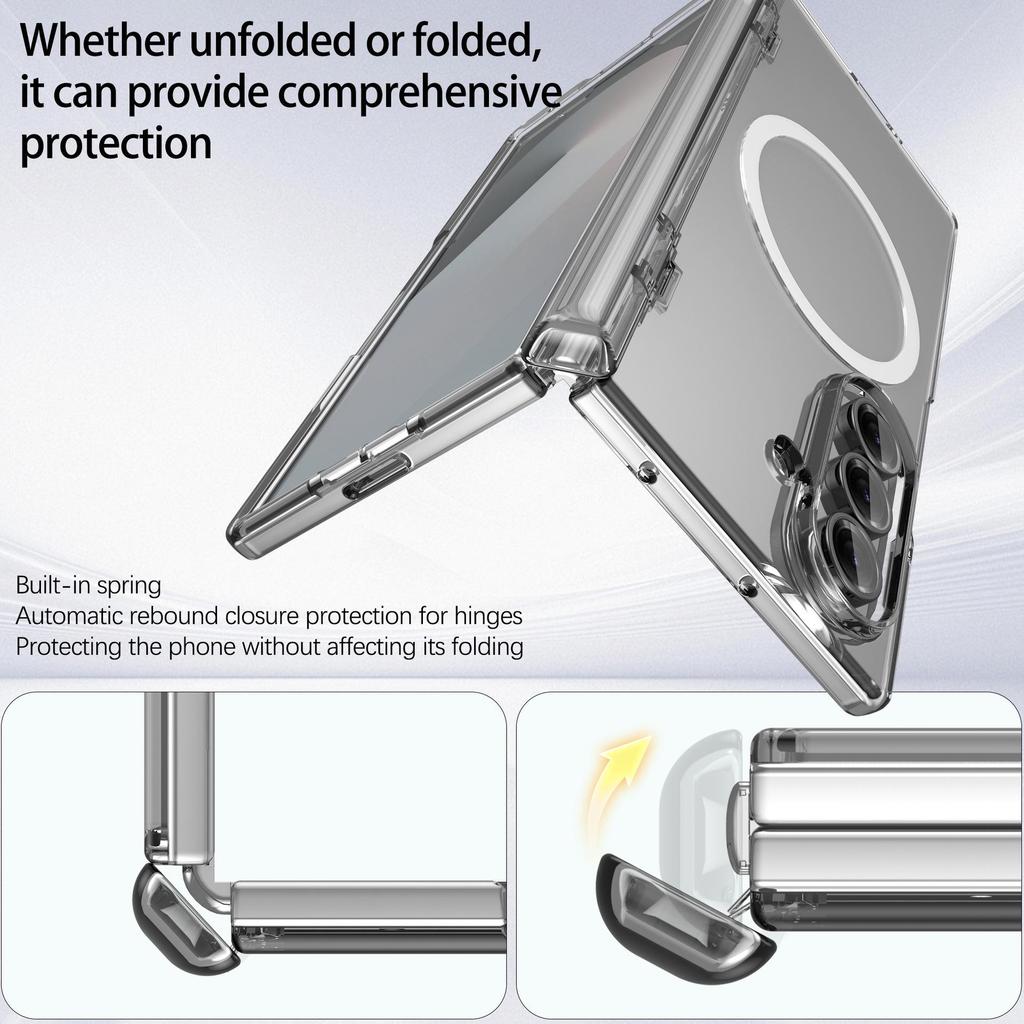 Samsung Z Fold7 Case: Magnetic, Wireless Charging, Spring Hinge, Protective Magsafe