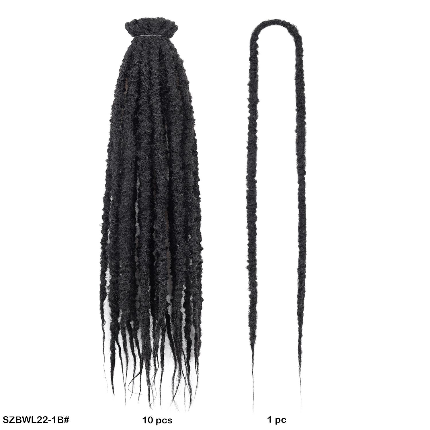 

10 шт./лот Крючковые волосы Афро Кудрявые Плетение волос Наращивание 24 дюйма Крючковые косы Волосы Марли Твист Синтетические Черные Косы для Женщин