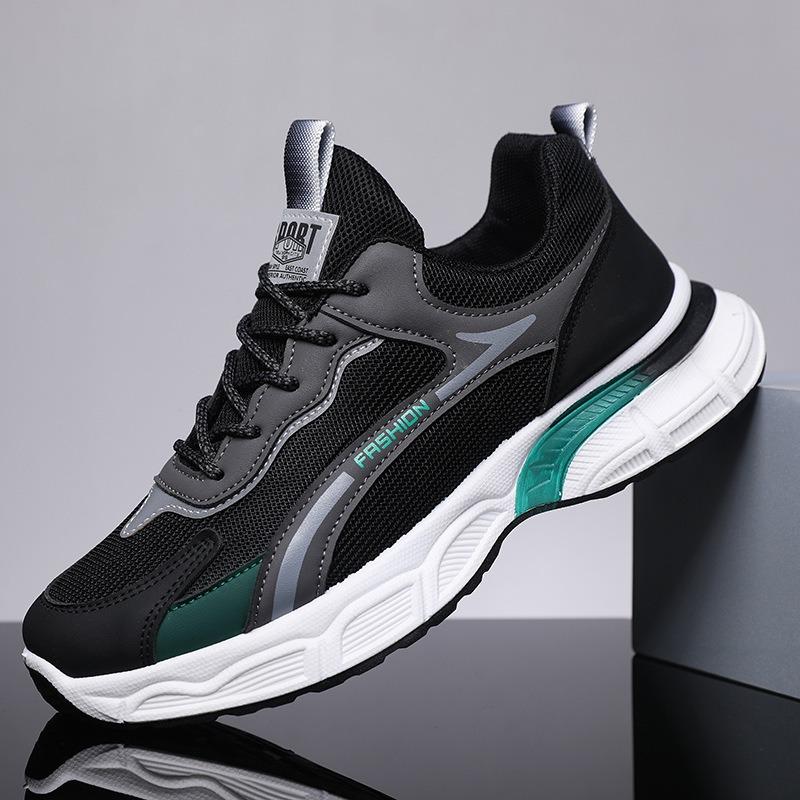 Men's Lightweight Running Shoes Korean Style Trendy Dad Sneakers Soft Sole Non-Slip Casual Athletic.