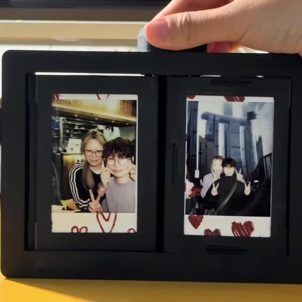 12 Pockets 3D Rotating Photocard Holder Transparent Protective Photo Album Easy To Install Rotating Page-Turning Ornaments