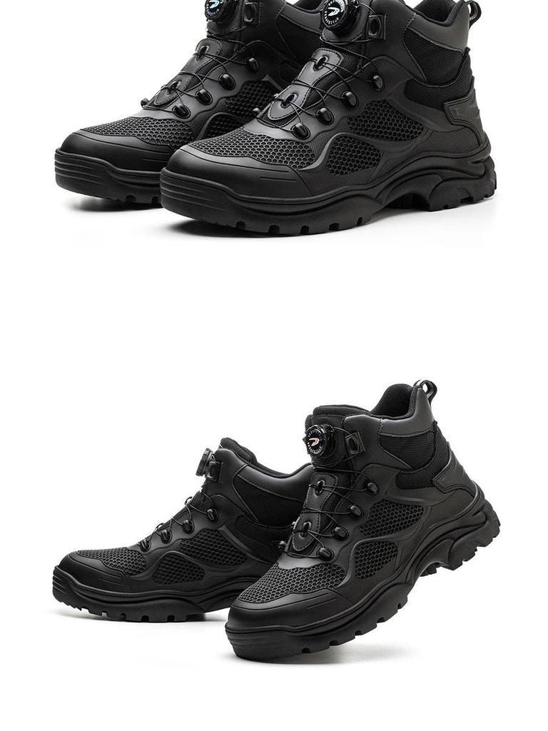 Expert Choice Lace-Free High-Top Safety Boots: Anti-Smash, Anti-Puncture, Non-Slip, Breathable.