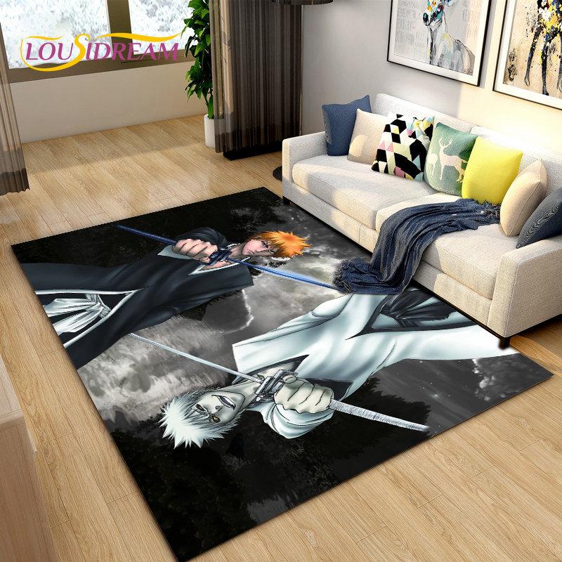 Anime Bleach Japan Cartoon Area Rug Large,Carpet Rug for Living Room Bedroom Sofa Doormat Decoration,kid Play Non-slip Floor Mat