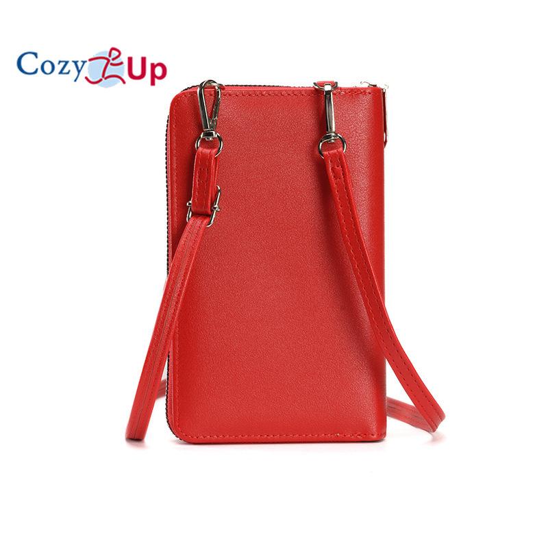 Cozy Up Damen Schultertasche Vertikal Modisch und Minimalistisch Handytasche Multifunktionale Geldbörse