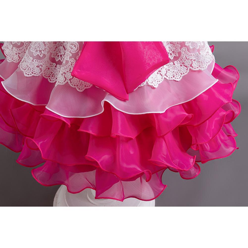Girls' Dresses Skirts Bowknot Flower Girl Wedding Evening Dresses Birthday Party Puffy Dresses Programme Performance Dresses  Girl's Favourite Dress