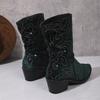 Damen Stiefel mit spitzer Zehenpartie und Blockabsatz