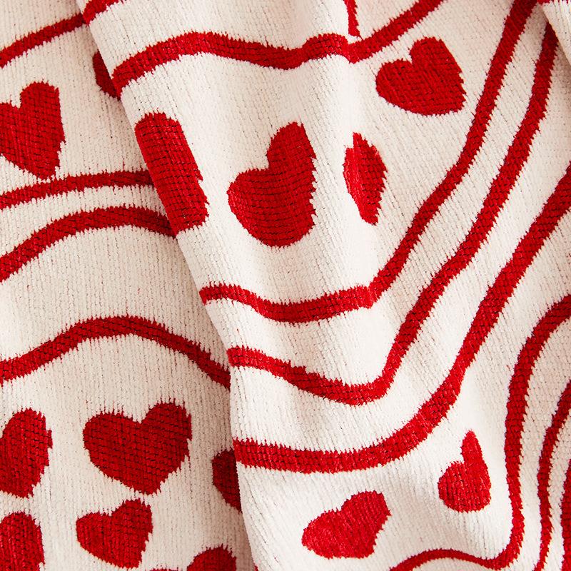 Festive Red Sofa Cushion Four Seasons Universal Wedding and Wedding Room Decorations Arrangement Non-Slip Seat Cover Cover Full Covered Cloth