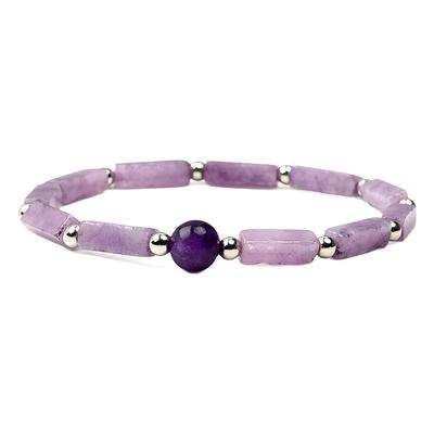 Bracciale in Pietra Naturale di Cristallo Braccialetto con Perline