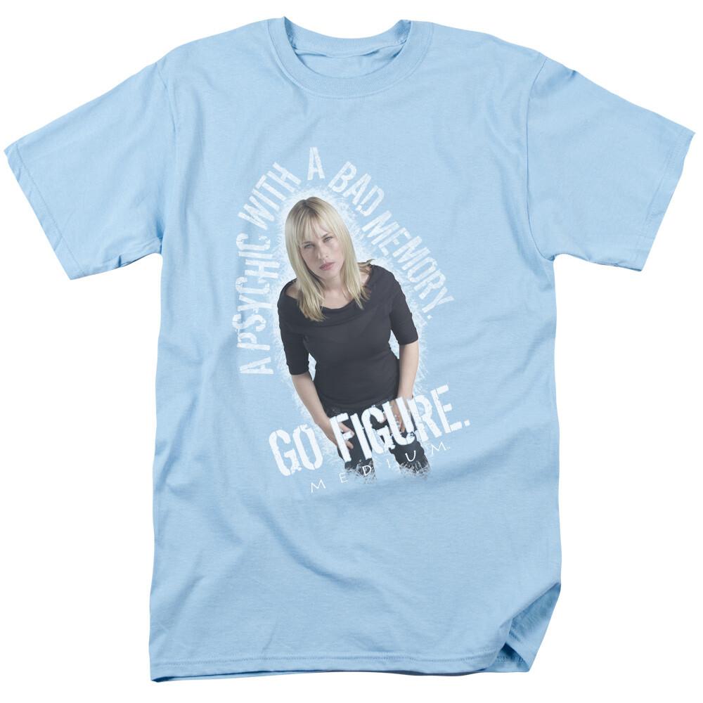 Medium Go Figure T Shirt Mens Allison Dubois Licensed Classic TV Show Light Blue XXXXL