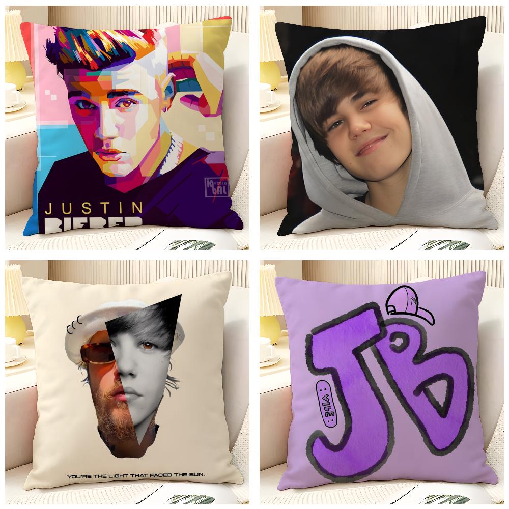 Singer Music Pc-Justin Biebers 1 Pillow Case Natural Linen Pillow Case Double-Sided Decor Sofa Pillowcase Home Decor