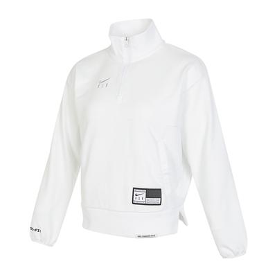 Bluza damska Swoosh Fly Logo Haftowana Stójka Półzamek Szybkoschnąca Długi Rękaw Bluza damska Mountain-White FQ4090-121