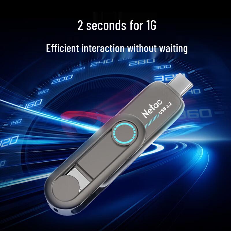 Netac US7 Dual-Interface USB 3.2 Type-C Flash Drive