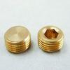 20pcs Brass Pipe Plug 1/8" 1/4" 3/8" 1/2" NPT Plug Internal Hex Thread Socket Fitting Assortment Kit