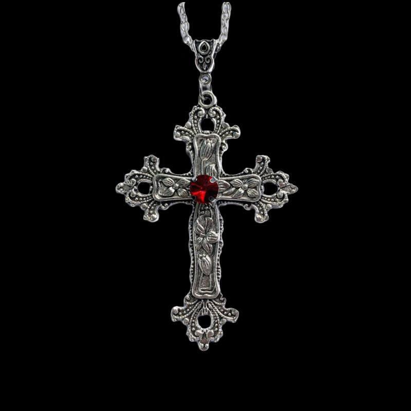 Y2k Accessories Cross Pendant Necklace for Women Men Choker Necklaces Anime Death Note Misa Amane Grunge Coquette Jewelry Gift