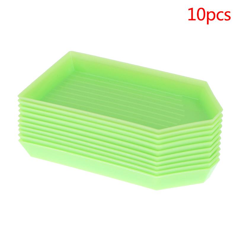 10Pcs Tray Diamond Point Drill Plate Box Diamond Painting Embroidery Accessories