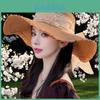 Summer Straw Hat With Wide Brim For Women Sunshade And Casual Outdoor Wear