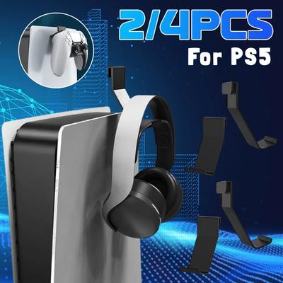4/2pcs Game Controller Holder Hook Storage Rack Gaming Headset Hanger Console Hook Accessories for PS5 Host