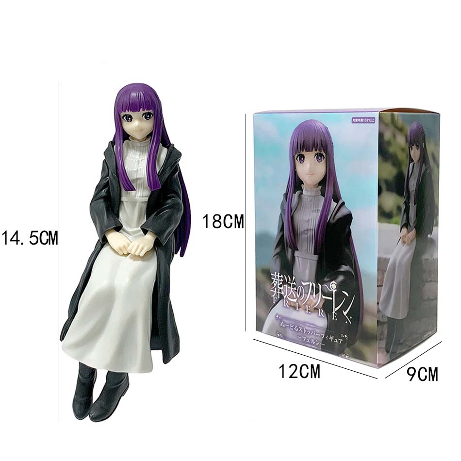 14cm Frieren: Beyond Journey's End Anime Figure Sitting Fern Action Figures Frieren Noodle Stopper PVC Model Statue Collection