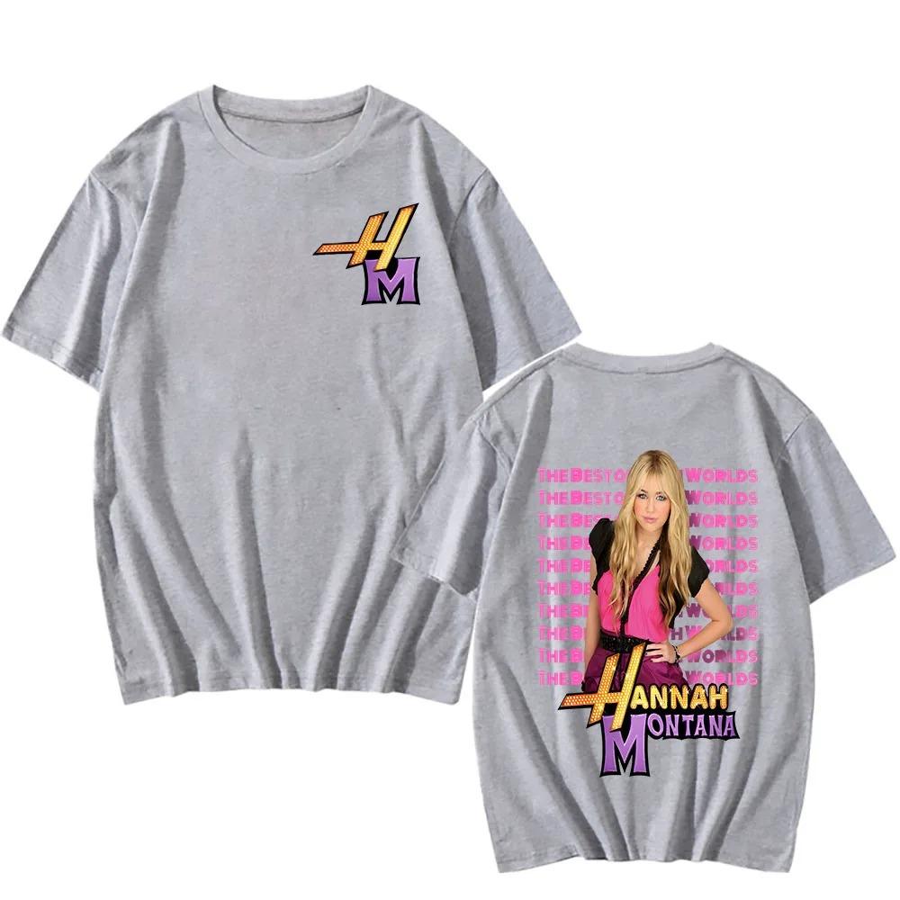 2026 Hannah Montana Koszulka Muzyczna Męska Damska Letnia Casualowa z Krótkim Rękawem T-shirt Unisex Moda Estetyczna Hip Hop Koszulka Streetwear
