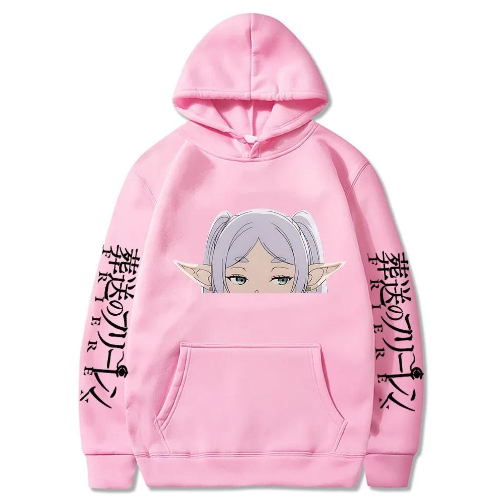 Frieren Beyond Journey's End Hoodie Women Men Unisex Long Sleeve Warm Streetwear Autumn Winter Harajuku Sweatshirts