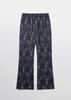 Pibeuseupibeuseu Scanned Lace Boots-Cut Pants / Navy