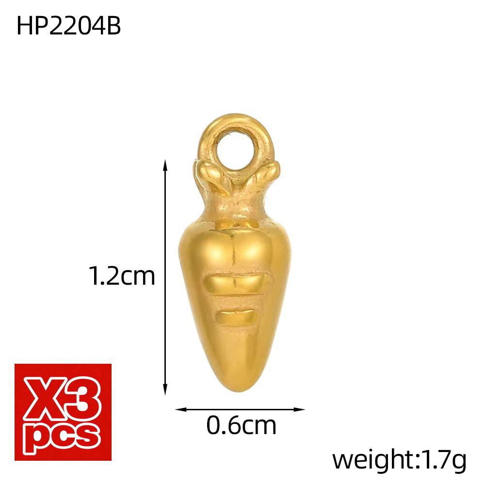 CARLIDANA Neuankunft Mode Edelstahl 3D DIY Obst Donut Anhänger Eiscreme Anhänger für Halskette Vergoldeter Schmuck