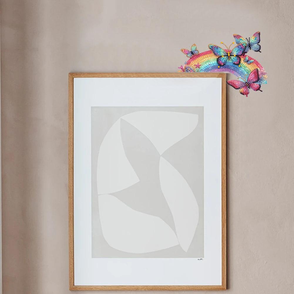 

Rainbow Butterfly 2D Flat Diamond Painting Door Corner Sign DIY Door Frame Decor United States