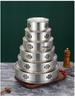 Korean-Style Stainless Steel Round BBQ Warming Stove for Restaurants
