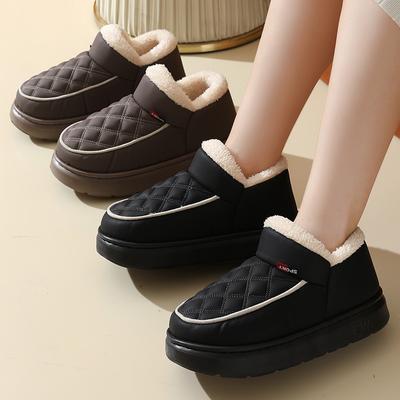 2025 Sapatos de algodão, inverno masculino e feminino fora do pacote salto acolchoado, interior quente veludo grosso fundo sapatos de algodão