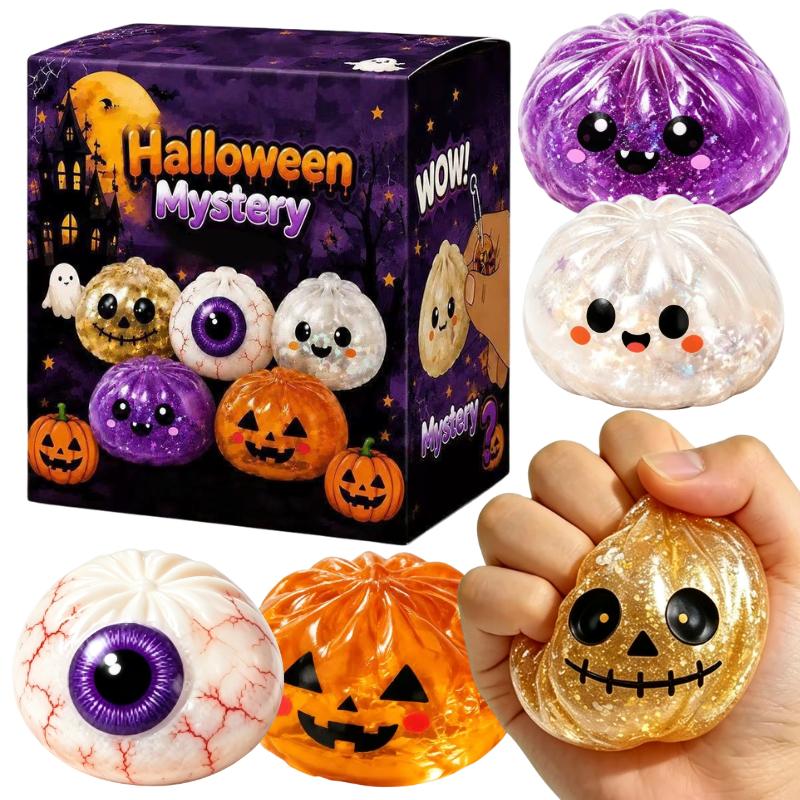 Halloween Simulation Teigtasche Pektin Squishy Rückprall Weich Kneten Stressball Box Anti-Stress Spielzeug Sensorisch Geschenk