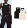 Spring New Top Silm Sleeveless Patchwork Vest MD