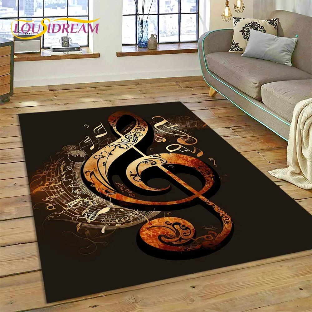 Kolorowa nuta nuta kreskówka dywan dywan dla domu salon sypialnia Sofa wycieraczka Decor, dywanik dla dzieci mata antypoślizgowa