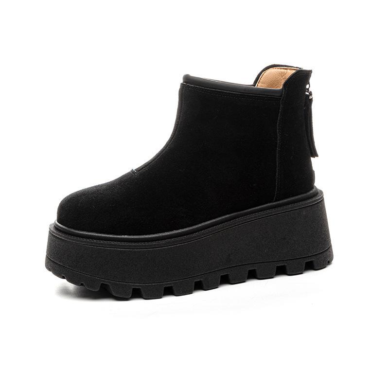 European snow boots women's winter new women's boots casual fashion versatile low-top thick-soled thick velvet warm short boots