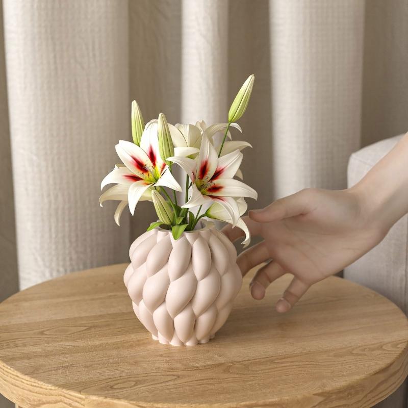 Modern Silicone Vase Crafting Molds Rotating Raindrop Shape Multipurpose Epoxy Moulds for Home Decorative Crafts