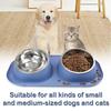 Stainless Steel Mess Proof Elevated Pet Bowl Detachable Stable Dog Cat Food Water Bowls Anti-flip Multifunctional