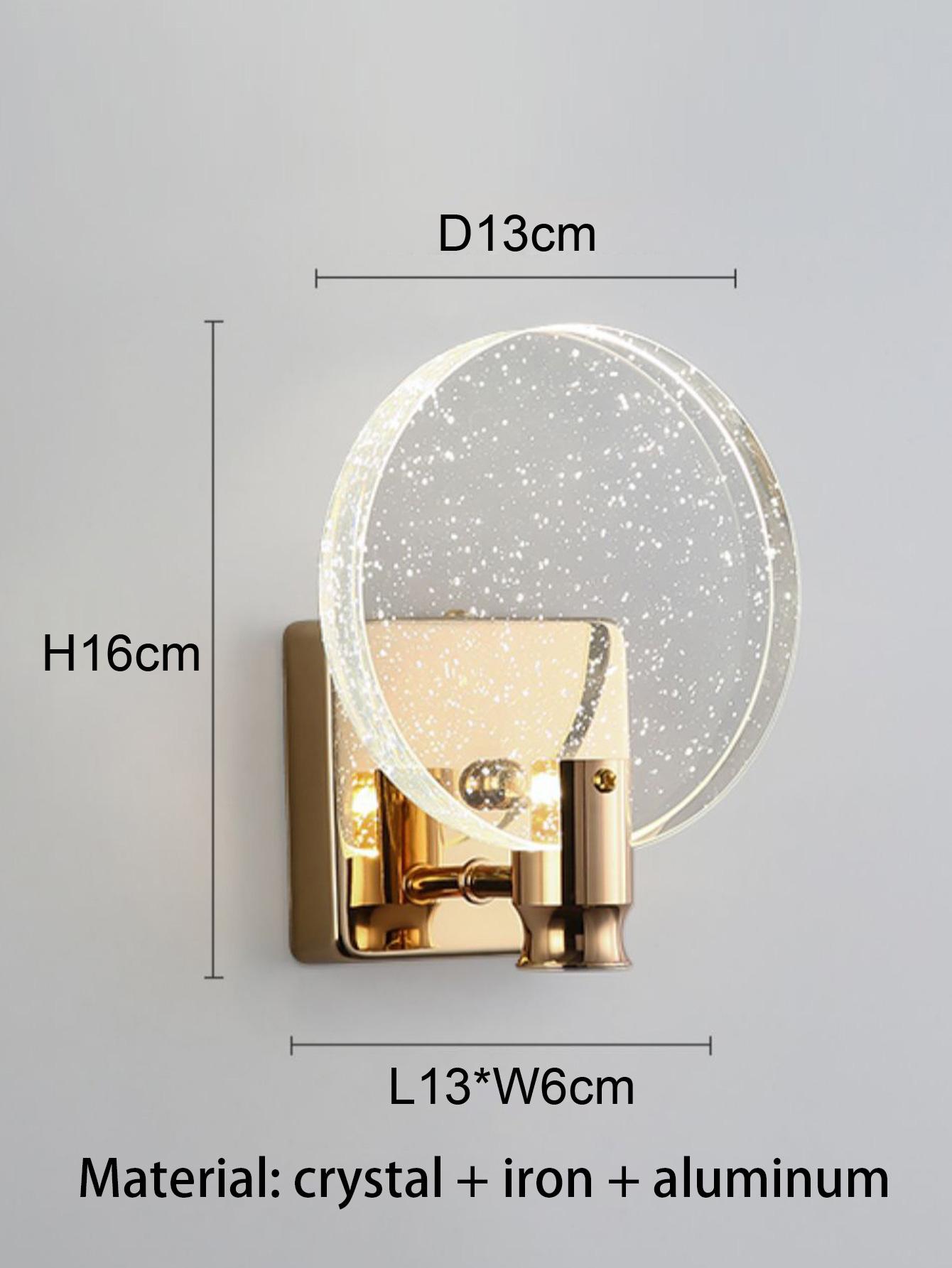 

Golden Crystal Modern glass stainless steel body Led Wall Lamp,Lustre Living room, Bedroom,Kitchen interior lights house sconces