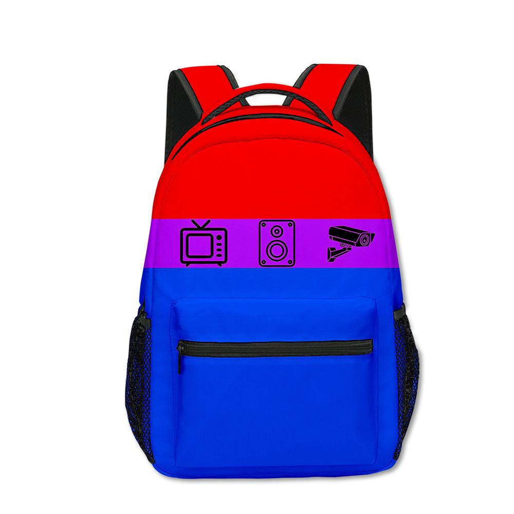 Popular Kpop Youthful School Bags Unisex Skibidi Toilet Travel Bags 3D Print Oxford Waterproof Notebook Shoulder Backpacks