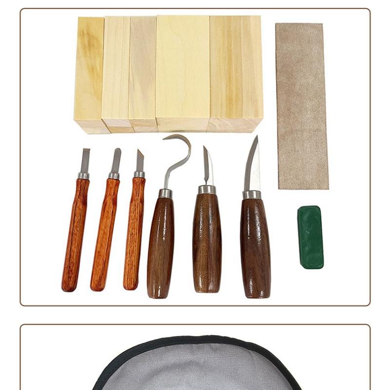 Nóż do rzeźbienia w drewnie orzechowym, ręcznie robiony nóż do rzeźbienia, nóż do rzeźbienia, narzędzie do obróbki drewna