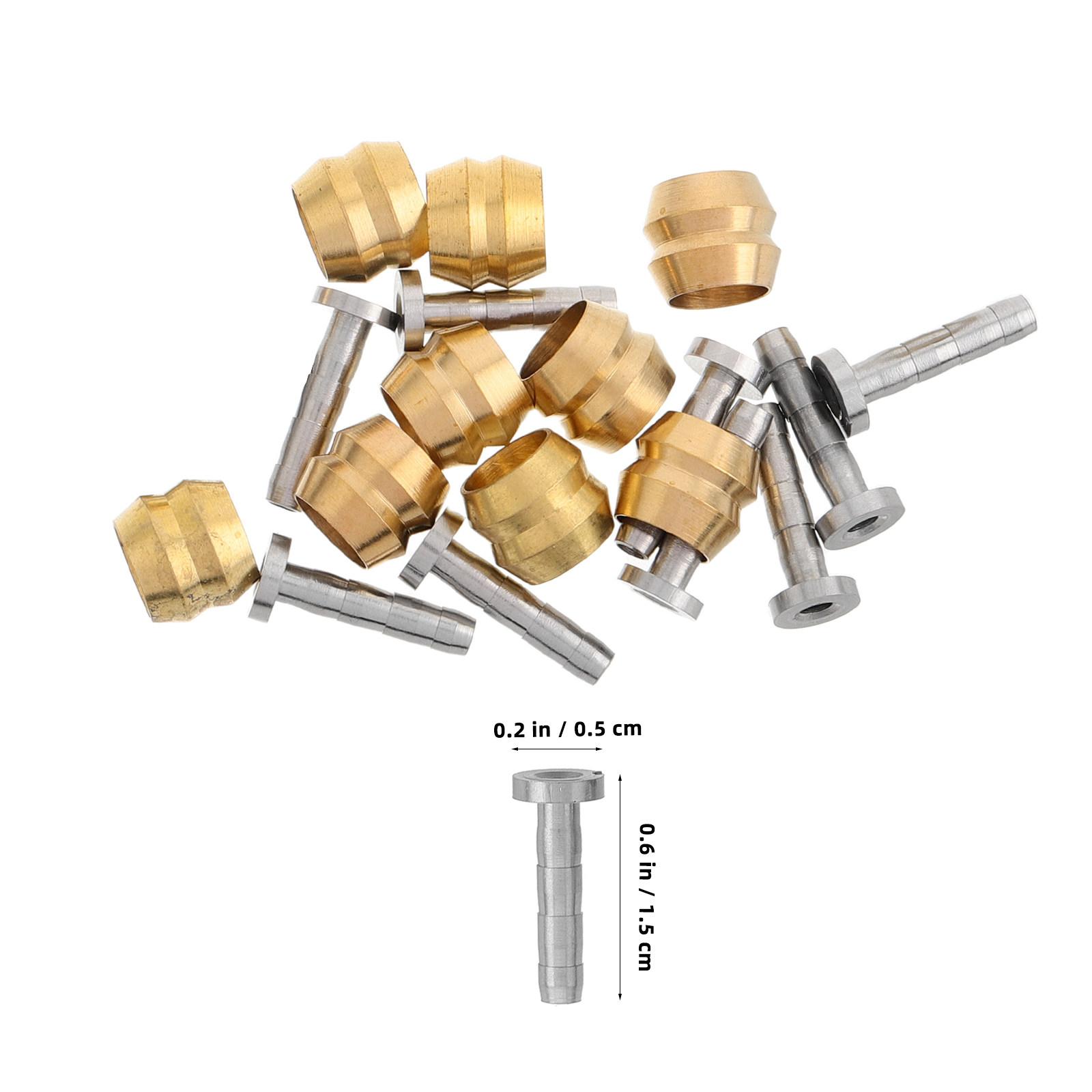 10Sets Mountain Bike Hydraulic Brake Oil Needle Olive Head Disc Brake Hose Connector Insert Repair Parts Enhances Braking золотистый