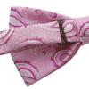 [Bowties.jp] Pink Paisley Pre-Tied Bow Tie, Adjustable Hook-Fastening Easy-Wear Bowtie, Elegant Traditional Formal Necktie for Men