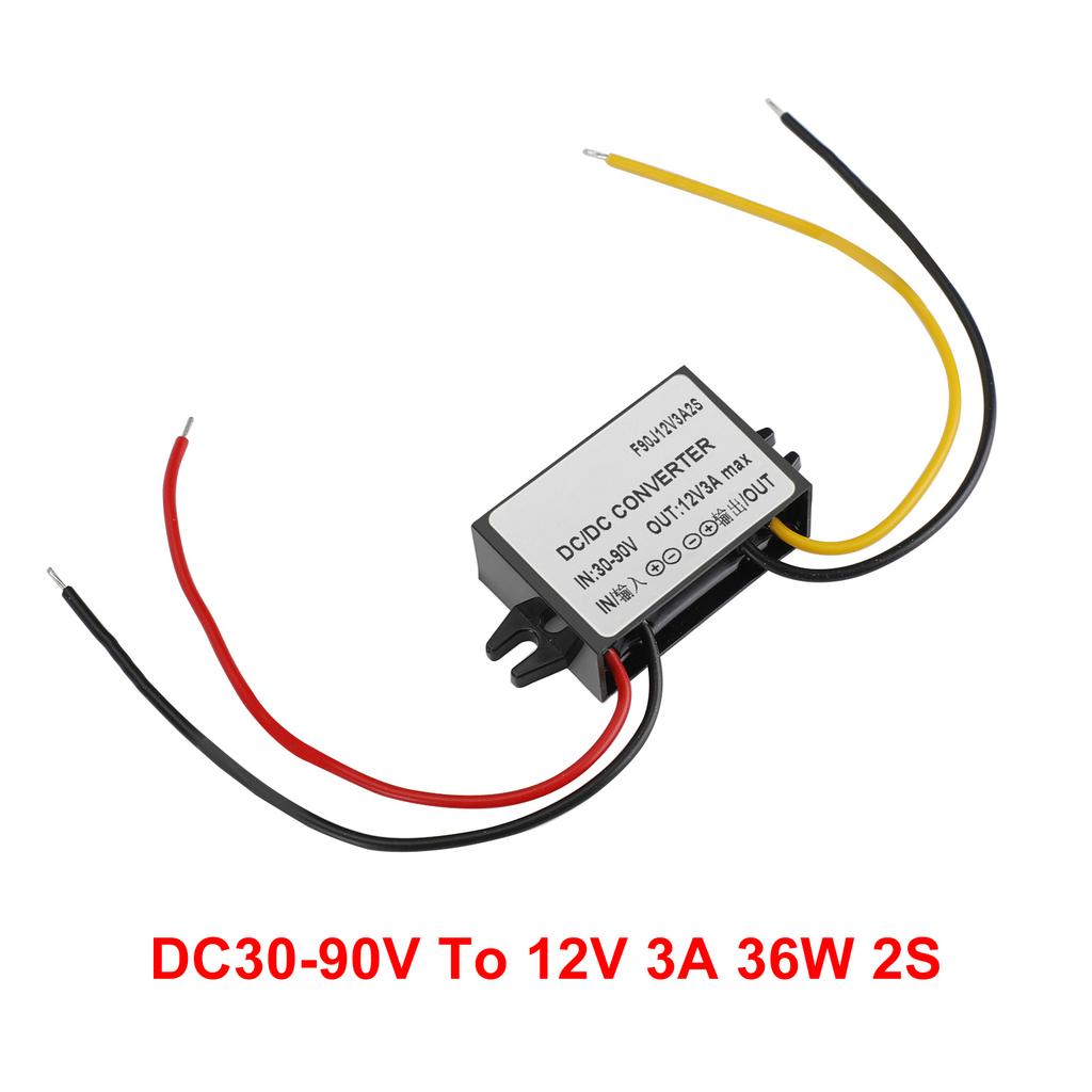 Waterproof Buck Step Down Converter DC30-90V to DC12V 3A Car Power Module
