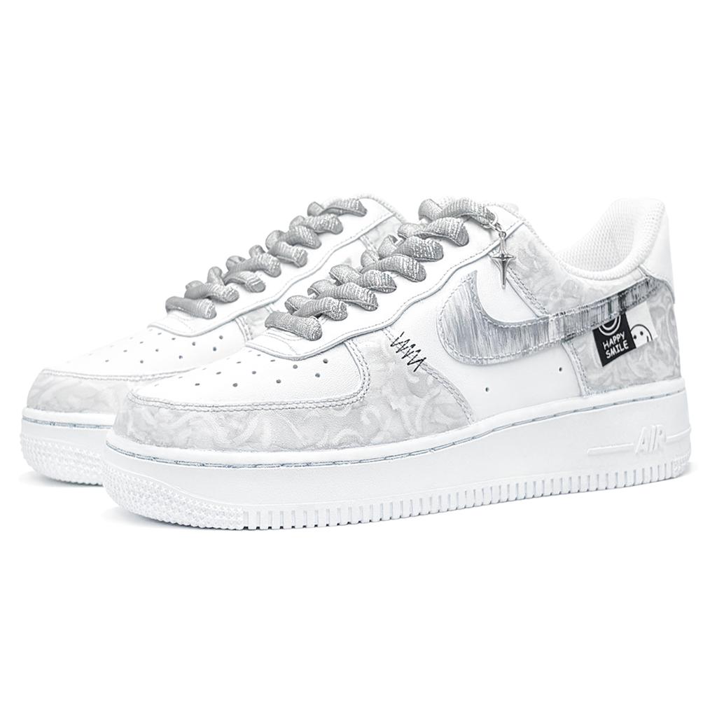Nike Air Force 1 Shopping Bag, Vortex, First Culture V Low top Skateboard Shoes Men's White Gray CW2288-111(TeamTwo-nbag)