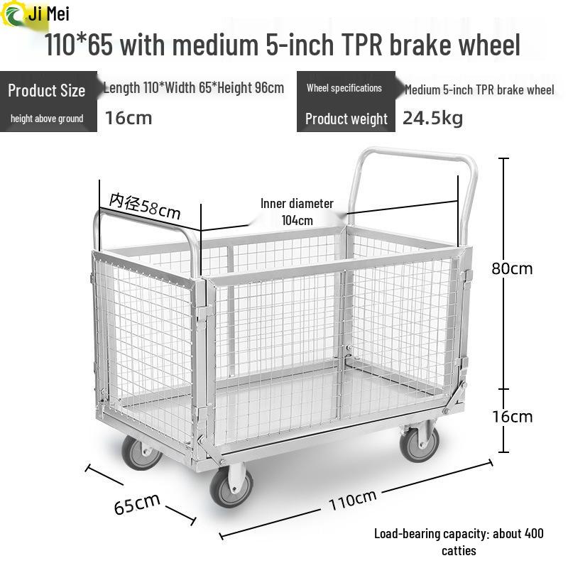 Jimei Foldable Warehouse Mesh Hand Truck
