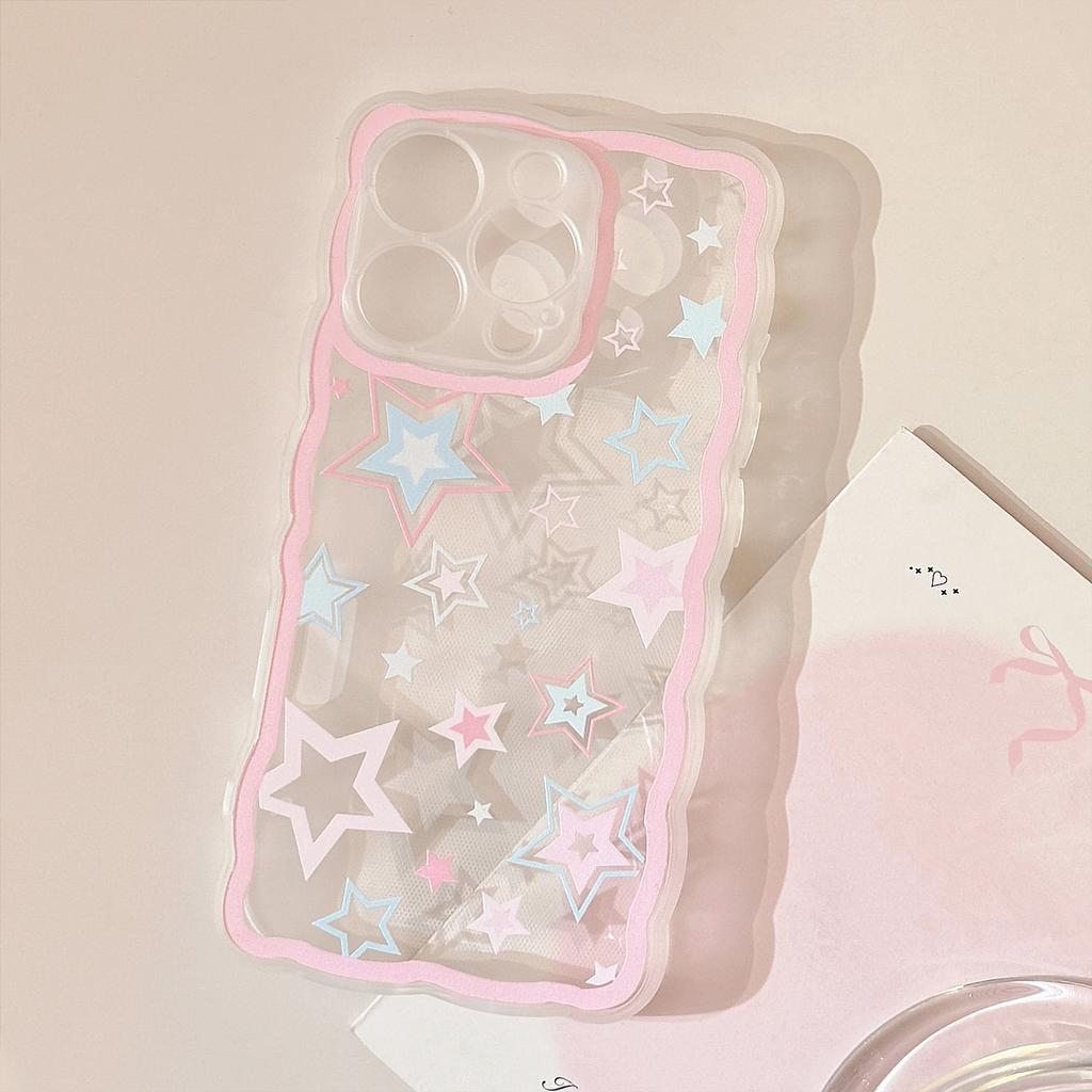 Ins Fengxingxing Graffiti Applicable To IPhone16 Mobile Case Apple 15pro Max Japanese and Korean 11 All Inclusive 14 Transparent