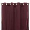 COTTON LOOK - Denim-style Polycotton Curtain Perfect for Dressing Your Windows 140 X 250 Cm Burgundy Red