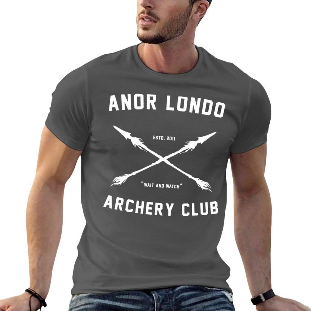 ANOR LONDO ARCHERY CLUB T-Shirt man clothes vintage plain black t shirts for men