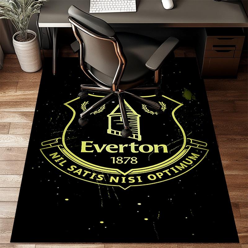 Ever-ton Football Club Crest Printed Office Carpet Chair Cushion Entryway Rug, Rugs for Living Room, Bedroom Christmas gifts